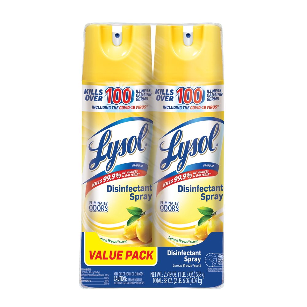 LYSOL® Disinfectant Spray Lemon Breeze® 4/(2x19) oz.