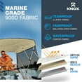 thumbnail image 7 of Knox T31E-Z3 61-66 in. Universal 3 Bow Bimini Top Replacement Canvas & Detachable Sidewalls with Storage Boot, Sand, 7 of 7