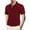 Wine, variant on Mens Knit Polo Shirts Quarter Zip Short Sleeve Textured Casual Golf Shirt Summer Stretchy Slim Fit Collared T Shirts