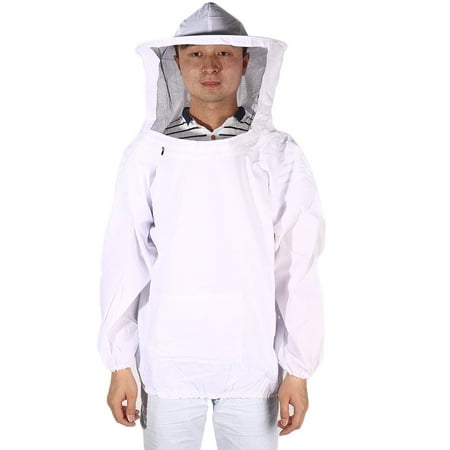 New Large Beekeeping Bee Keeping Jacket Clothes Pull Over Smock with Veil