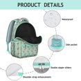 thumbnail image 4 of Hedgehog Pattern Backpack for School,Cute School Bag,Schoolbag with Adjustable Shoulder Straps & Padded Back,15.3"x11"x7.1".﻿, 4 of 6