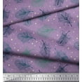 thumbnail image 3 of Soimoi Purple Cotton Duck Fabric Artistic Feather Printed Fabric 1 Yard 42 Inch Wide, 3 of 3