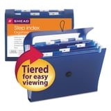 Smead Step Index Poly Organizer, 12 Bolsillos, Cierre De Navy