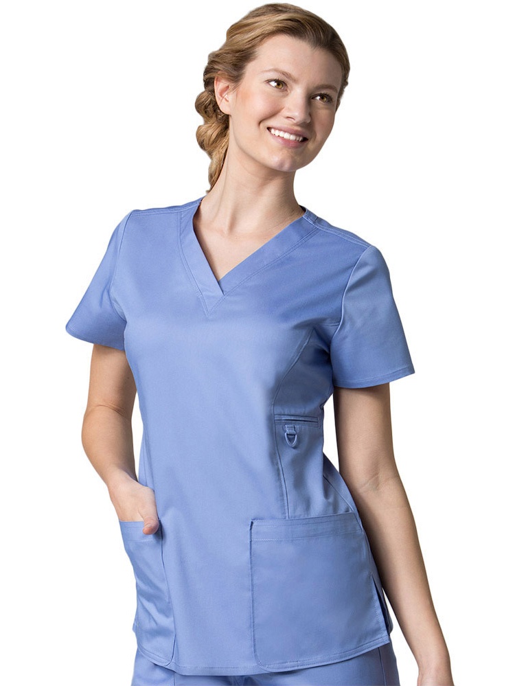 EON Women's COOLMAX VNeck Solid Scrub Top