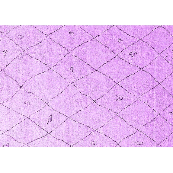 Ahgly Company Indoor Rectangle Solid Purple Modern Area Rugs, 8' x 12'
