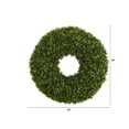 thumbnail image 3 of 28 Inch Artificial Boxwood Wreath, Green Faux Leaf Wreath for Front Door, Wall, Window, Indoor & Outdoor Decor, 3 of 6
