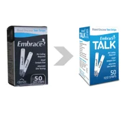 Embrace Blood Glucose Test Strips, Pack of 50