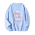 thumbnail image 1 of Chandails à Capuchon de Mode pour Femmes 2023 Mode Femme Imprimé Col Rond Manches Longues Chandails en Molleton Sans Capuche T-Shirt Hauts Amples Blouse 50 % de Rabais Liquidation Costumes Halloween/noël, 1 of 2