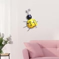 thumbnail image 6 of Metal Wall Art Bumble Bee Figurine Spring indoor 3D Sculpture Ornaments Wall Hanging Statue Decoration for home and garden Fence, 6 of 7
