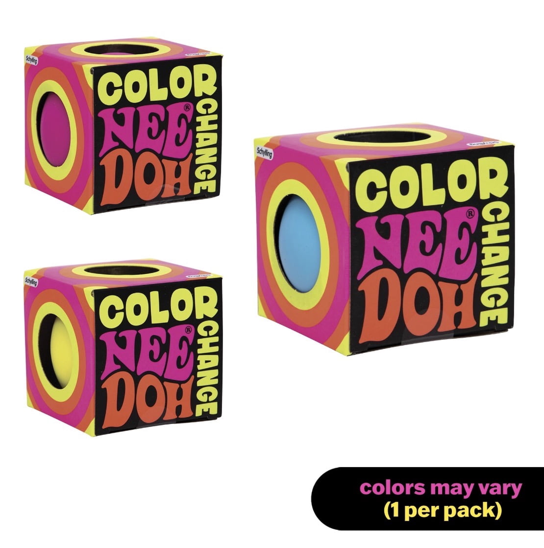 NeeDoh The Groovy Glob Color Change, Stress Ball, fidget, sensory ( 1 color chosen at random)