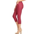 thumbnail image 2 of Women's Cotton Blend Capri Jeggings Stretchy Skinny Pants Jeans Leggings, 2 of 3