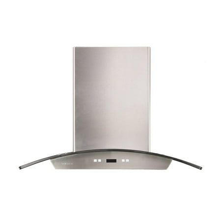 Cavaliere-Euro 30W in. Tempered Glass Canopy Wall Mounted Range