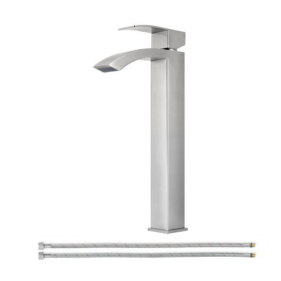 EZANDA Vessel Sink Faucet Single-handle Bathroom Faucet,Silver