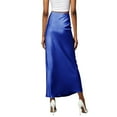 thumbnail image 4 of Roncen Women's Satin Maxi Skirts High Waisted A Line Long Skirts Elegant Office Skirts, 4 of 6