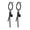 Black, variant on Stainless Steel Lock Tassel Drop Dangle Earrings For Men Women Hoop Hinged-Gold