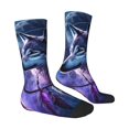 thumbnail image 4 of Yiaed Feathered Wolf Print Great elasticity Crew Socks Sports socks for Men and Women, 4 of 5