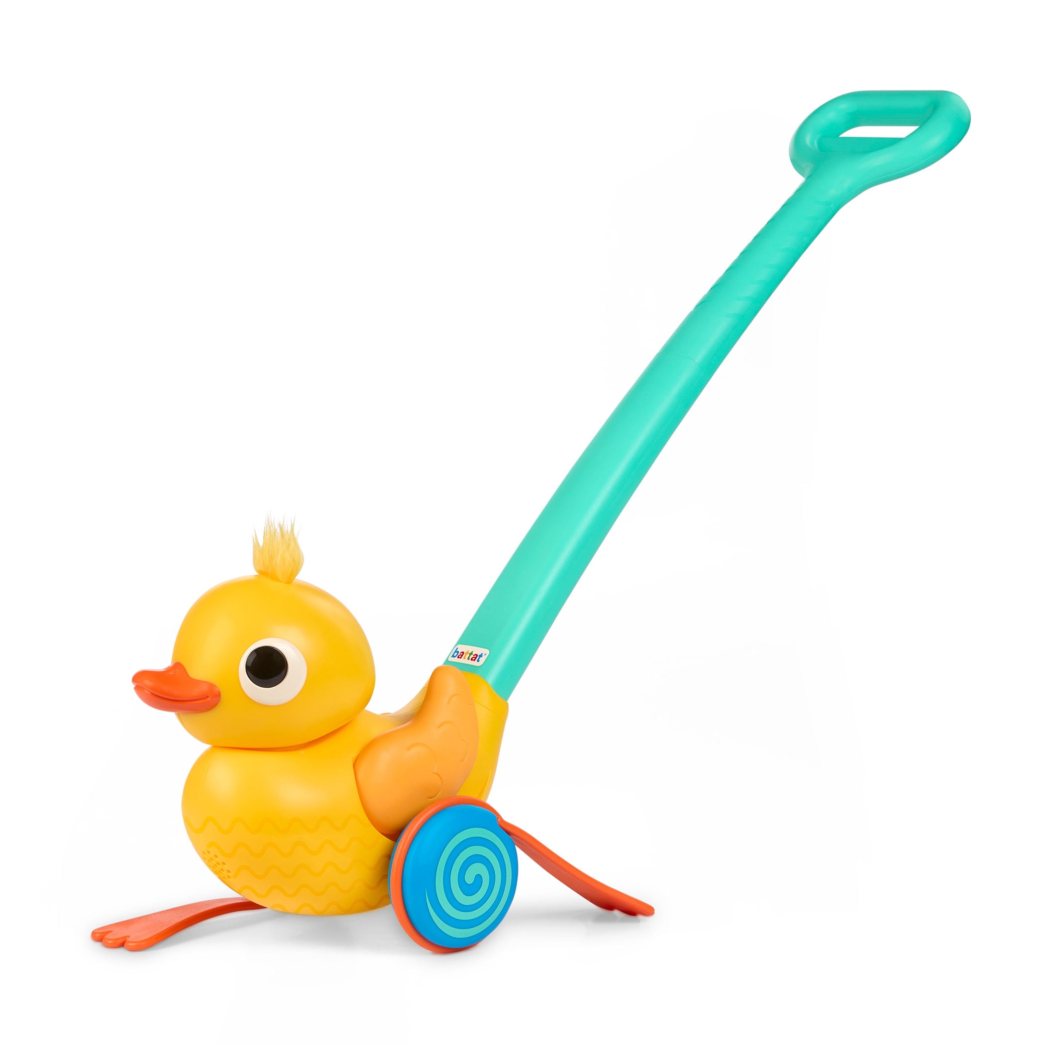 Battat Wacky Waddle Duck Push Toy with Sounds, Toddler and Preschool Toys, 12 Months +
