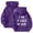 Dark Purple, variant on Christian Hoodies For Womens Zip Up Casual Pullover Bow Print Sweatshirt Comfortable Long Sleeve Fleece Jacket Daily Wear Fall Winter Oversized Hoodie Light Gray M
