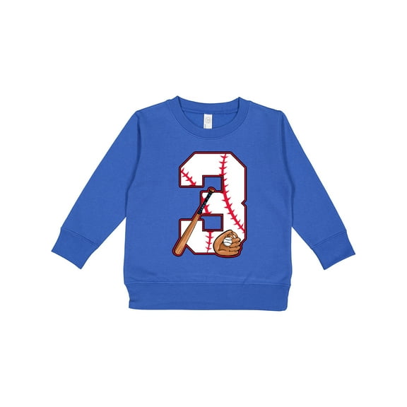 Inktastic Baseball Third Birthday Three Years Old Toddler Sweatshirt