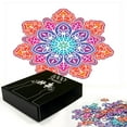 Ambesonne Bohemian Art Jigsaw Puzzle Durable Cardboard, Mandala