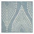 thumbnail image 5 of SAFAVIEH Bella Elisie Abstract Floral Leaf Wool Runner Rug, Blue/Ivory, 2'3" x 9', 5 of 6