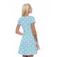 thumbnail image 2 of Women’s A Line Pomeranian Summer Dress, Retro Triangle Arrangement, Cross Wrap V Neck, 6 Sizes, by Ambesonne, 2 of 2