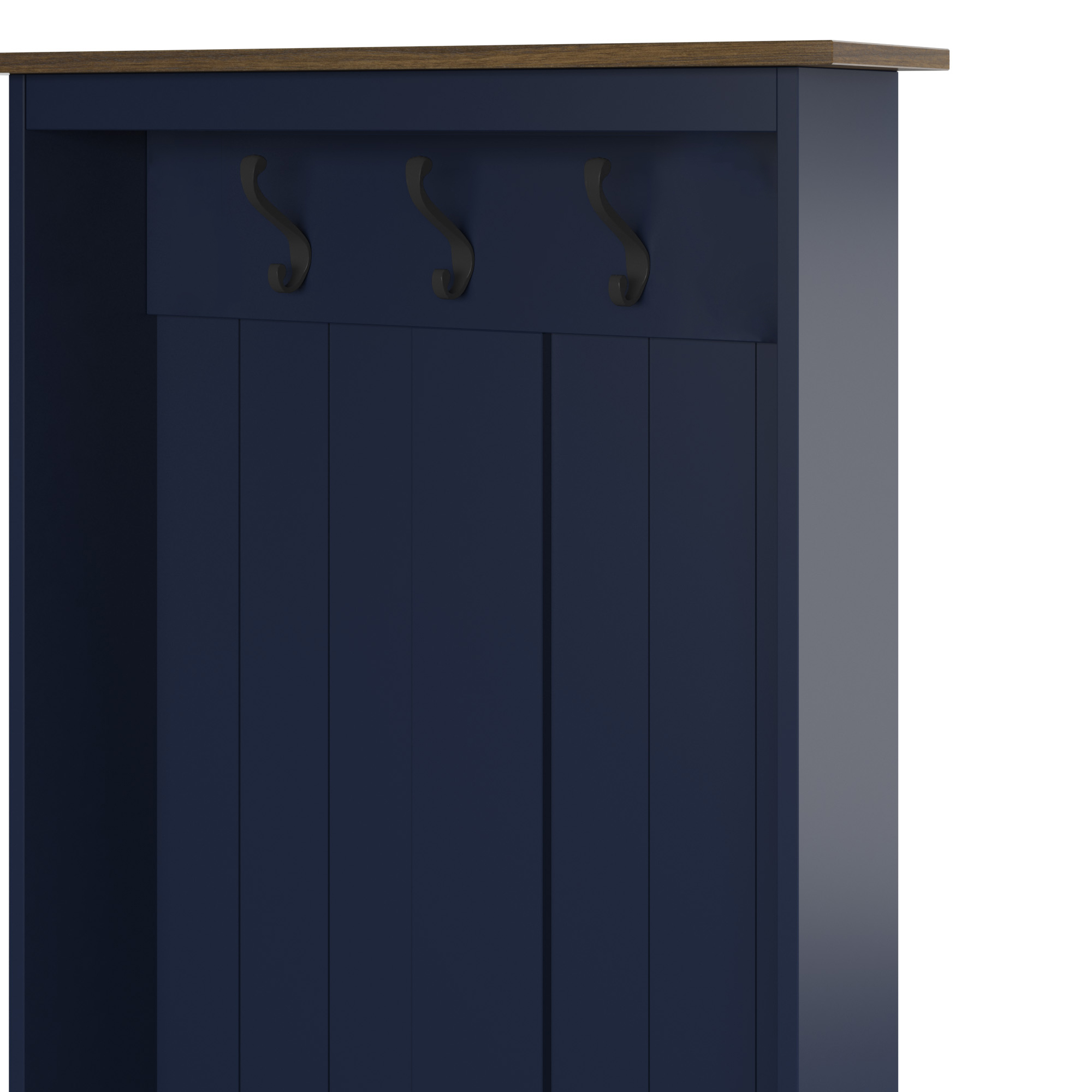 Twin Star Home Hall Tree with Storage Bench in Insignia Blue - Walmart.com