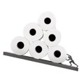 thumbnail image 1 of Almacenamiento flotante en estante de papel higiénico, decoraciones de pared para baño, soporte de papel higiénico de pared inclinada, organizador de decoración de inodoro montado, 1 of 5