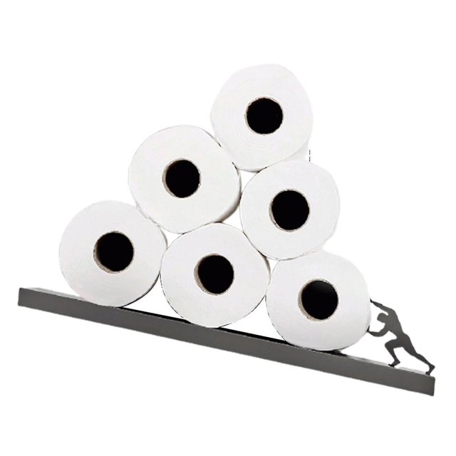 Almacenamiento flotante en estante de papel higiénico, decoraciones de pared para baño, soporte de papel higiénico de pared inclinada, organizador de decoración de inodoro montado