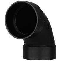 Charlotte Pipe 2 in. Hub X 2 in. D Hub ABS 90 Degree Elbow