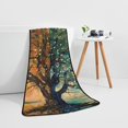 thumbnail image 5 of Zufioo Seasonal Tree Reflection Print Coral Fleece Bath Towel 27x55 Inches, Absorbent and Quick-drying Bath Towel, Suitable for Adults and Children, 5 of 8