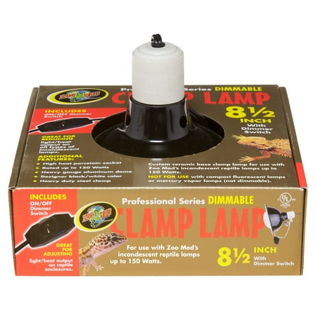 8.5" Professional Reptile Series Dimmable Clamp Lamp 150w Maximum - Includes DBDPet Pro-Tip Guide