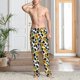 thumbnail image 2 of Balery Cute Cow Print Sunflower A Pantalones de pijama para hombre, pijama ultraligero, pantalón de descanso-Large, 2 of 6