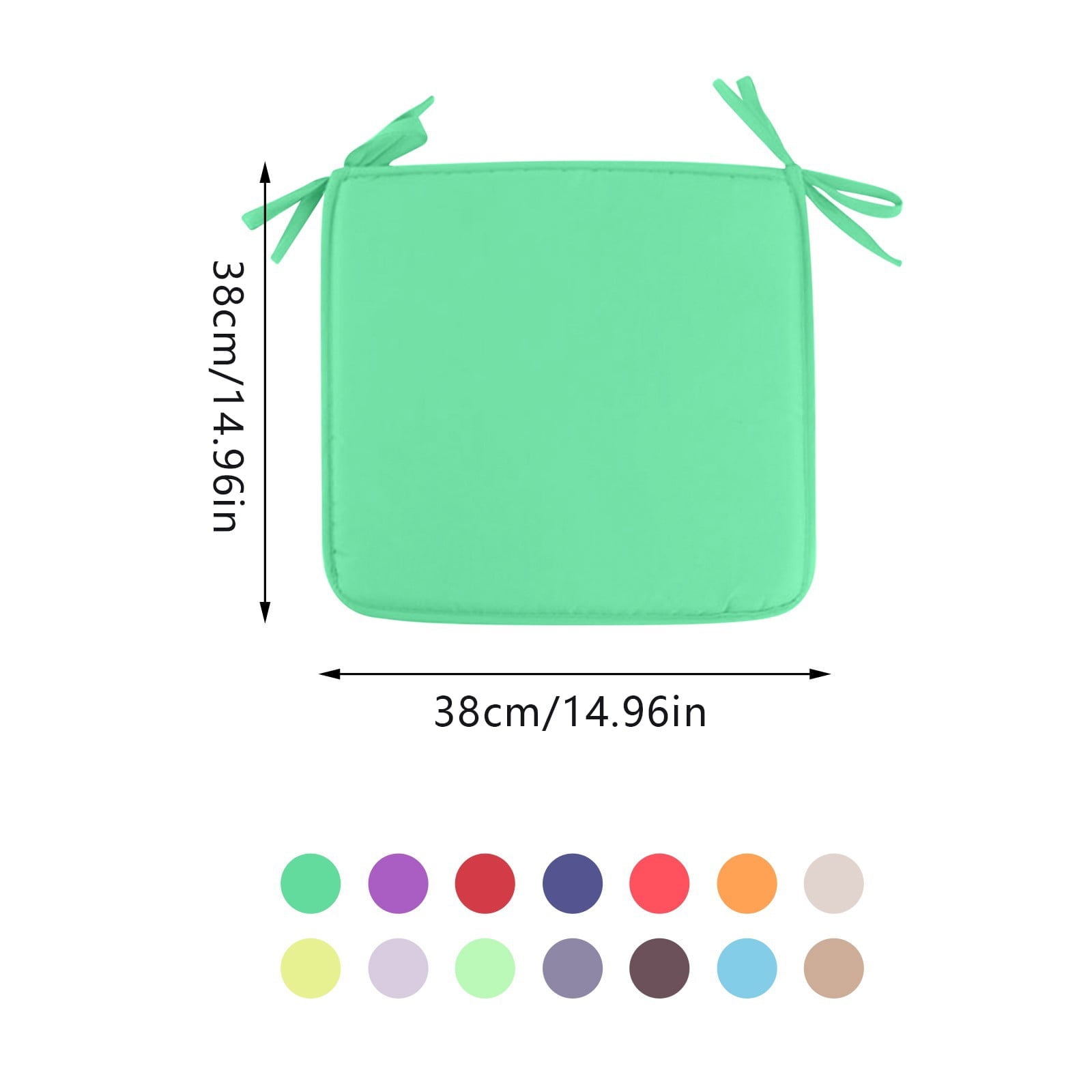 Outdoor Indoor Waterproof Seat Cushions,16x16 Inches Patio Chair Cushion with Ties,Machine Washable Seat Pad for Home Garden Kitchen Dining Office Chair, Navy