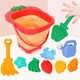 thumbnail image 4 of Collapsible Sand Bucket with Shovel and Sand Moulds For Children Beach Trip Water Play Sand Tool Set for Summer Vacation Multicolor, 4 of 4