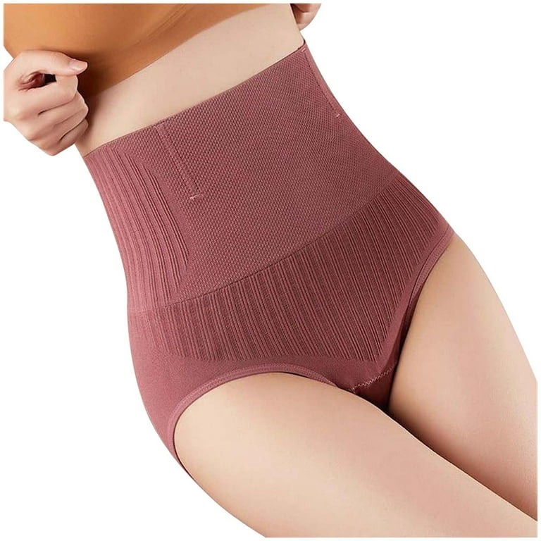 Lopecy-Sta Ladies Comfortable Solid Color Large Size High Waist Warm Belly  Hip Lift Thin Waist Panties Underwear Deals Clearance Underwear Women