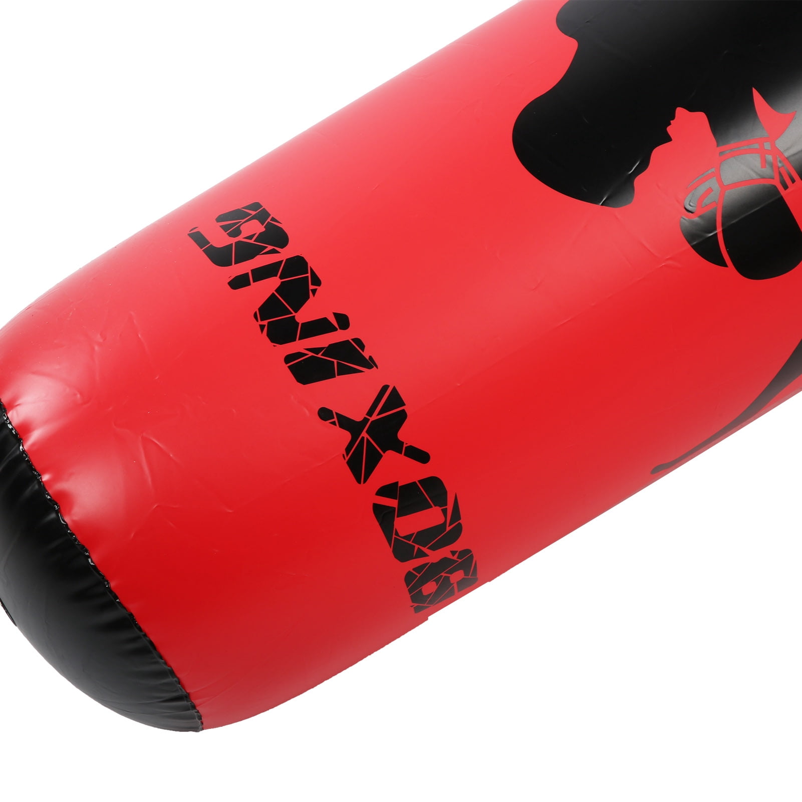 Rupoun PVC Inflatable Strike Column Stand Tumbler Boxing Obstacle Tool, Punching Bag for Strength Training, Adult and Kids Freestanding Heavy Bag, Portable Fitness Kickboxing Equipment, Black