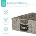 thumbnail image 5 of Best Choice Products Set of 4 16x12in Woven Water Hyacinth Pantry Baskets w/ Chalkboard Label, Chalk Marker - Gray, 5 of 7