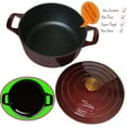 thumbnail image 2 of Enameled Cast Iron Dutch Oven with Gold-Plated Handle, Matte Black Interior, 2.1 QT, 2 of 3