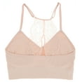 thumbnail image 4 of Marilyn Monroe Intimates Women's Lace Racerback Bralette 2 Pack Set - Pale Pink and Dark Rose - Small, 4 of 6