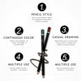 thumbnail image 4 of 12 Assorted Colors Gel Eyeliner Pencil Set Matt Smooth Waterproof Natural Long Lasting Eyebrow Lip Liner Pencil Cosmetics Makeup Set Kit Tool, Brown, 4 of 9