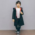 thumbnail image 3 of XBASW Kids Baby Long down Coat Hooded Puffer Jacket Toddler Fall Winter Unisex Solid Color Warm Outerwear 3-11T, 3 of 8