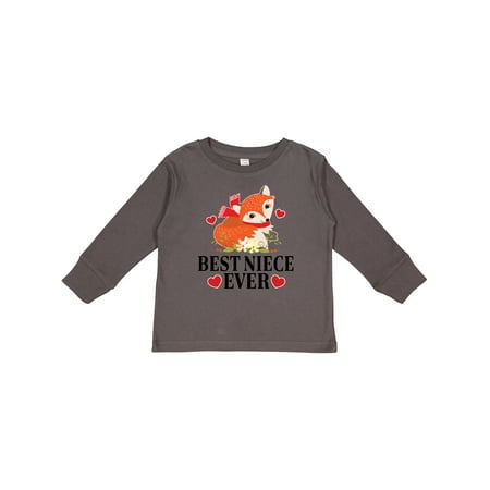 

Inktastic Best Niece Ever Girl Fox Gift Toddler Toddler Girl Long Sleeve T-Shirt
