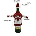 thumbnail image 6 of Yoyauz Party Talk Ugly Sweater Christmas Wine Bottle Covers, Holiday Wine Bottle Sweater Cover with Hat for Ugly Christmas Sweater Party Decorations, 6 of 6