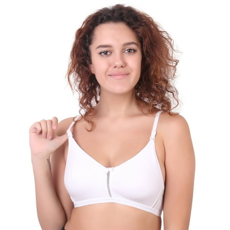 

Women s Full Coverage Everyday T-Shirt Bra Comfortable Push Lingerie B C and D Cup Bra White