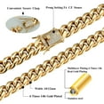 thumbnail image 2 of Zsllzm Hip Hop Miami Cuban Link Chain for Men Women 14k Real Gold Plated Chain for Men Solid Stainless Steel Necklace Jewelry 10mm/12mm/14mm,18-34 Inches (10mm, 22 Inches) C87, 2 of 2