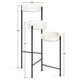 thumbnail image 3 of Kate and Laurel Finn Metal Tri-Level Plant Stand, White/Black 16x21x30, 3 of 7