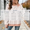 thumbnail image 3 of Hurxie Oversized Sweatshirt for Women Crewneck Striped Shirt Long Sleeve Tops Pullover Womens Fall Fashion, 3 of 8