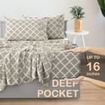 thumbnail image 6 of Deep Pocket 4 Piece Bed Sheet Set 1800 Count Comfort Printed Sheet Set, 6 of 18