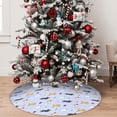 thumbnail image 4 of Cauagu 48" Christmas Tree Skirt Dogs Are Running Pattern Christmas Tree Decorations Tree Mat for Xmas Decorations Occasion Holiday Home Decor -48", 4 of 7